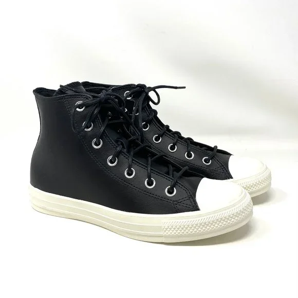 Converse 170100C Men's Sneaker OrthoLite Chuck Taylor AS High Top Leather Black - Picture 2 of 9